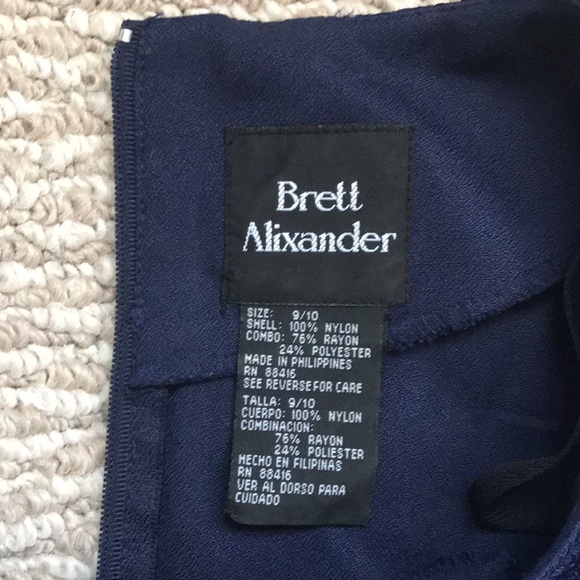 Vintage Brett Alixander navy blue dress - Picture 2 of 5